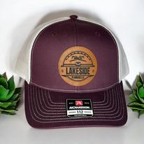 Business Logo Hats w/Leatherette Patch