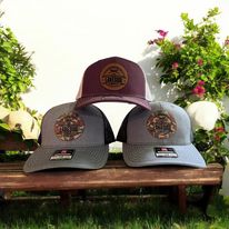 Business Logo Hats w/Leatherette Patch