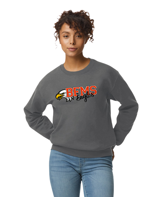 Unisex Charcoal Gray Sweatshirt w/Front BFMS Cursive Logo