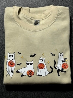 Ghostly Cats Sweatshirt - Unisex