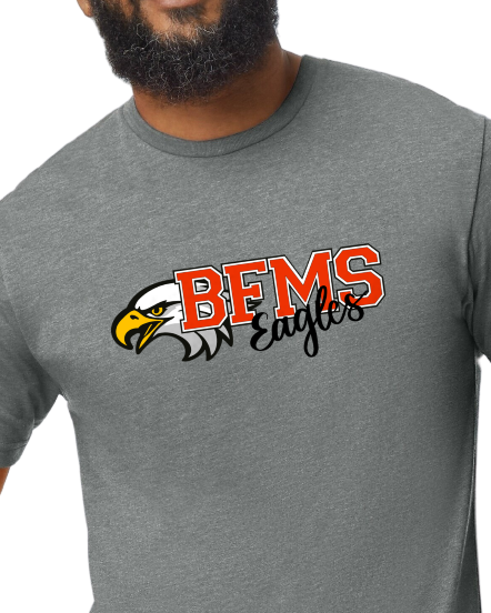 Men's Charcoal Gray T-Shirt - BFMS Cursive Logo