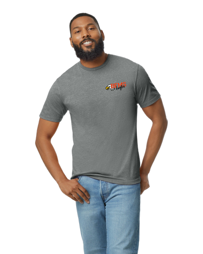 Men's Charcoal Gray T-Shirt w/ Front and Back BFMS Logo